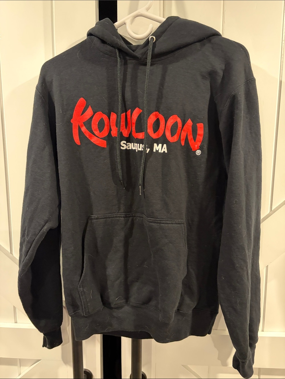 Kowloon Hoodie - Black with Red Logo Size Small Unisex